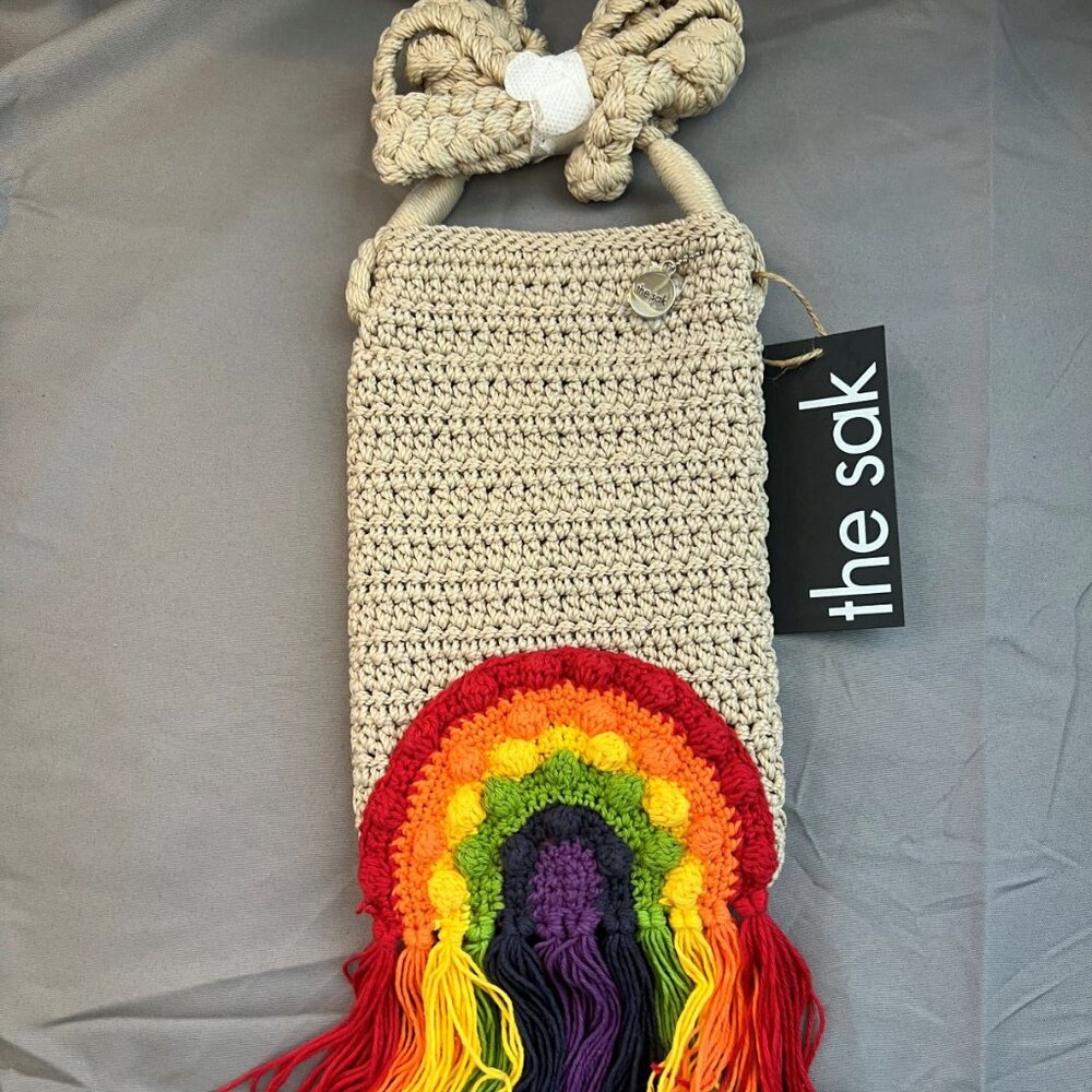Bundle Pride Black/Red Tote & Rainbow Crochet Crossbody with Fringe, The Sak - Picture 11 of 15